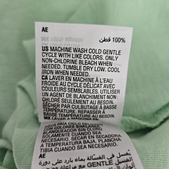 INC Shirt Pistachio Green Puff 1/2 Sleeve Keyhole Tie Neck Top XL - Picture 7 of 7